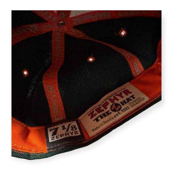 Miami Hurricanes NCAA Baseball Hat Zephyr Fitted Size 7 1/8 Embroidered Y2K BNWT - Picture 5 of 7